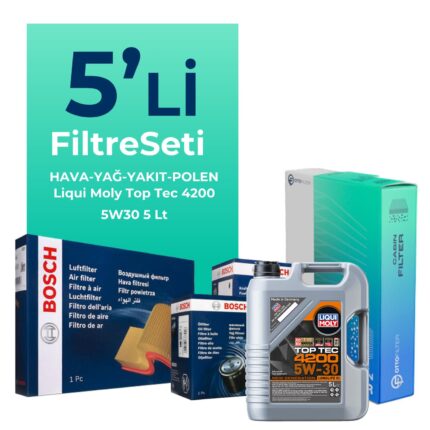 Bosch BMW X3 2.0 Dizel Filtre Bakım Seti Liqui Moly Motor Yağlı (2011-2015) 5 Li