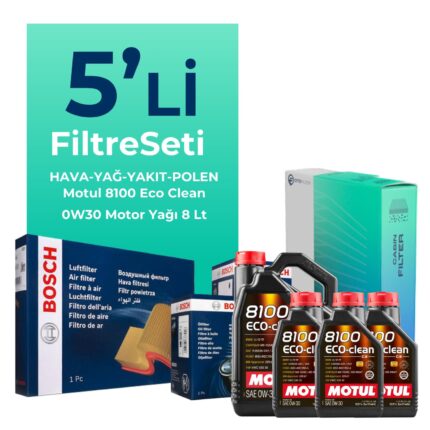 BOSCH Citroen Jumper 2.0 BlueHDi Dizel Filtre Bakım Seti Motul Motor Yağlı (2015-2020) 5 Li