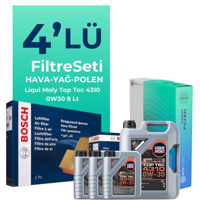 BOSCH Citroen Jumper 2.2 BlueHDi Dizel Filtre Bakım Seti Liqui Moly Motor Yağlı (2019-2024) 4 Lü - Görsel 1