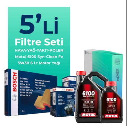 BOSCH Fiat Ducato 2.3 Dizel Filtre Bakım Seti Motul Motor Yağlı (2015-2020) 5 Li