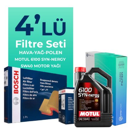 BOSCH Fiat Idea 1.3 Dizel Filtre Bakım Seti Motul Motor Yağlı (2004-2010) 4 Lü
