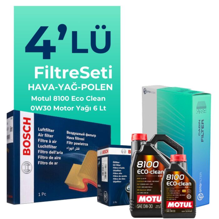 BOSCH Ford Connect 1.5 Dizel Filtre Bakım Seti Motul Motor Yağlı (2013-2019) 4 Lü - Görsel 1