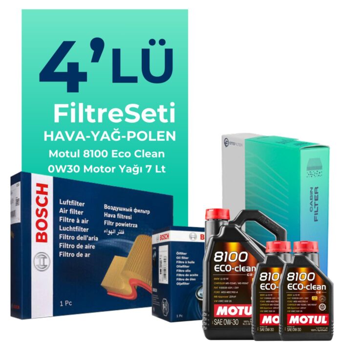Bosch Ford Courier 1.5 EcoBlue Filtre Bakım Seti Motul Motor Yağlı (2024-2025) 4 Lü - Görsel 1