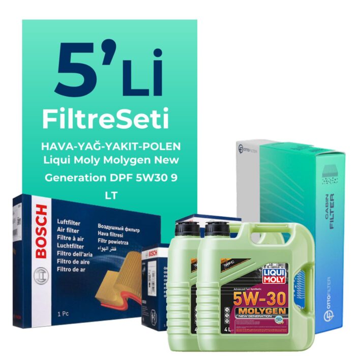 BOSCH Ford Ranger 3.2 Dizel Filtre Bakım Seti Liqui Moly Motor Yağlı (2012-2019) 5 Li - Görsel 1