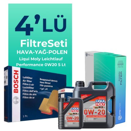 BOSCH Jeep Compass 1.5 Hybrid Filtre Bakım Seti Liqui Moly Motor Yağlı (2020-2024) 4 Lü