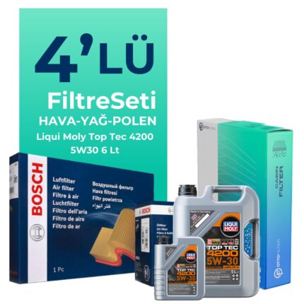 BOSCH Mercedes E270 Dizel Filtre Bakım Seti Liqui Moly Motor Yağlı (2003-2005) 4 Lü
