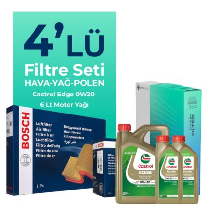 Bosch Mercedes GLC220 Dizel Filtre Bakım Seti Castrol Motor Yağlı (2023-2025) 4 Lü