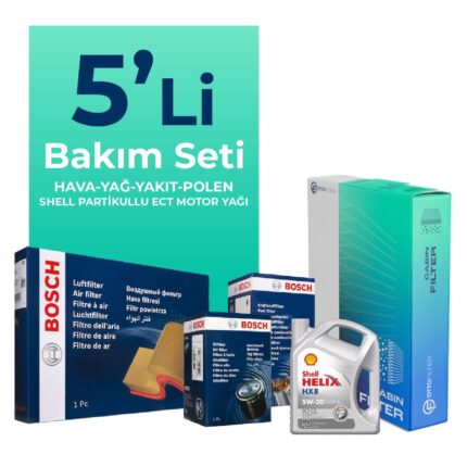 BOSCH Mercedes Sprinter 516 Dizel Filtre Bakım Seti Shell Motor Yağlı (2011-2022) 5 Li