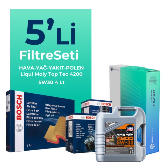 bosch-opel-corsa-1-3-dizel-filtre-bakim-seti-liqui-moly-motor-yagli-2014-2019-5-li-125986 BOSCH Opel Corsa 1.3 Dizel Filtre Bakım Seti Liqui Moly Motor Yağlı (2014-2019) 5 Li - Görsel 1