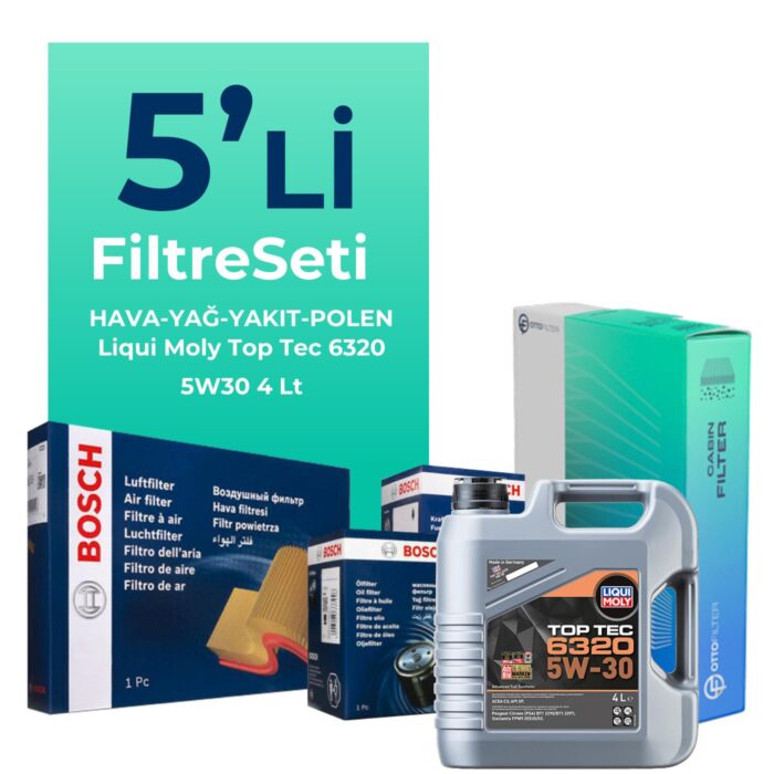 BOSCH Opel Corsa 1.5 Dizel Filtre Bakım Seti Liqui Moly Motor Yağlı (2019-2022) 5 Li - Görsel 1