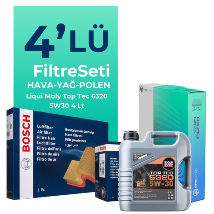bosch-peugeot-208-1-5-dizel-filtre-bakim-seti-liqui-moly-motor-yagli-2019-2024-4-lu-122738 BOSCH Peugeot 208 1.5 Dizel Filtre Bakım Seti Liqui Moly Motor Yağlı (2019-2024) 4 Lü - Görsel 1