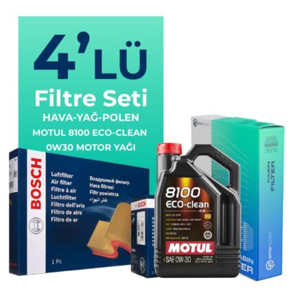 BOSCH Peugeot 508 1.6 Benzin THP Filtre Bakım Seti Motul Motor Yağlı (2010-2018) 4 Lü