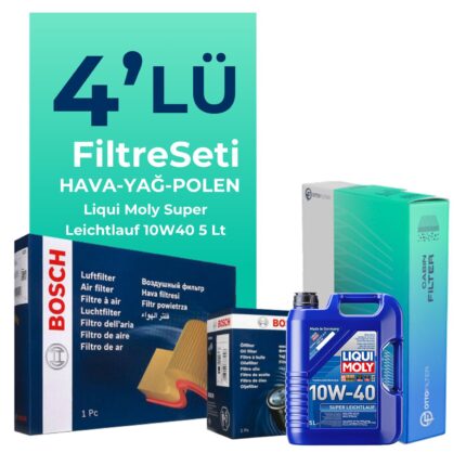 BOSCH Renault Modus 1.4 Benzin Filtre Bakım Seti Liqui Moly Motor Yağlı (2004-2009) 4 Lü