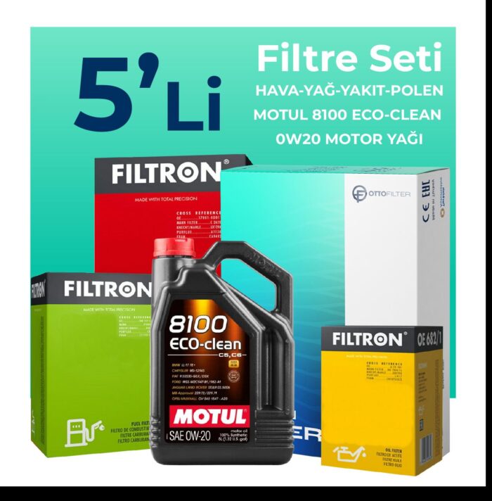 Filtron Alfa Romeo Tonale 1.6 Dizel Filtre Bakım Seti Motul Motor Yağlı (2022-2024) 5 Li - Görsel 1