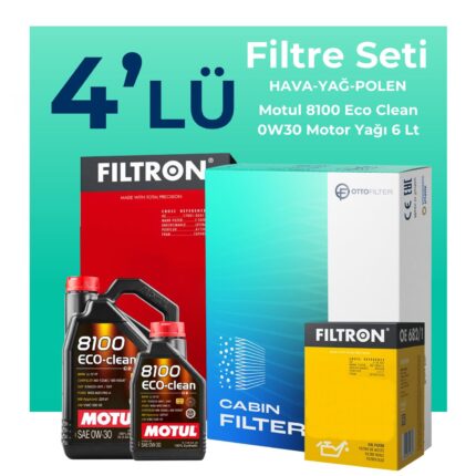 Filtron Audi Q5 40 TDi Filtre Bakım Seti Motul Motor Yağlı (2021-2024) 4 Lü