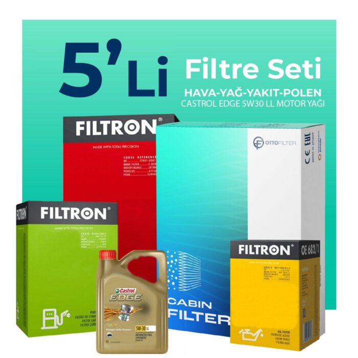 filtron-bmw-3-20-dizel-190-hp-filtre-bakim-seti-castrol-motor-yagli-2015-2018-5-li-69948 Filtron BMW 3.20 Dizel 190 HP Filtre Bakım Seti Castrol Motor Yağlı (2015-2018) 5 Li - Görsel 1