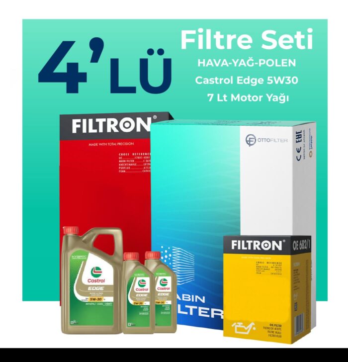 filtron-bmw-7-40-dizel-xdrive-filtre-bakim-seti-castrol-motor-yagli-2010-2012-4-lu-107437 Filtron BMW 7.40 Dizel xDrive Filtre Bakım Seti Castrol Motor Yağlı (2010-2012) 4 Lü - Görsel 1