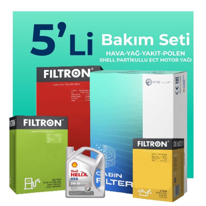 filtron-citroen-c5-1-6-dizel-filtre-bakim-seti-shell-motor-yagli-2004-2008-5-li-73239 Filtron Citroen C5 1.6 Dizel Filtre Bakım Seti Shell Motor Yağlı (2004-2008) 5 Li - Görsel 1
