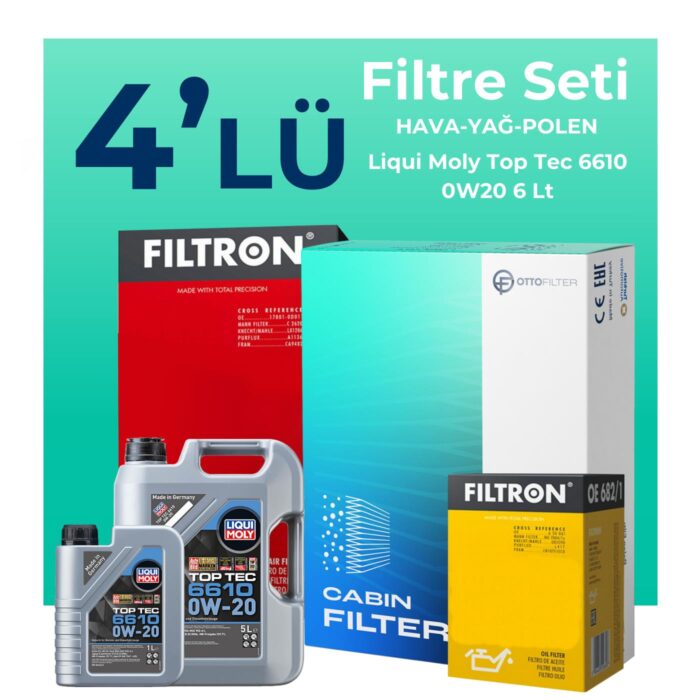 Filtron Ford Kuga 1.5 Dizel Otomatik Filtre Bakım Seti Liqui Moly Motor Yağlı (2019-2023) 4 Lü - Görsel 1