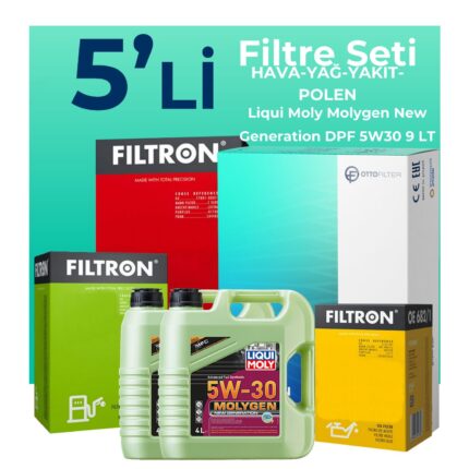 Filtron Ford Ranger 3.2 Dizel Filtre Bakım Seti Liqui Moly Motor Yağlı (2012-2019) 5 Li