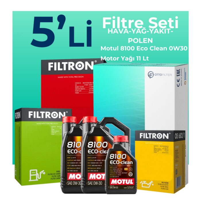 filtron-ford-transit-v363-2-0-dizel-filtre-bakim-seti-motul-motor-yagli-2014-2024-5-li-120068 Filtron Ford Transit V363 2.0 Dizel Filtre Bakım Seti Motul Motor Yağlı (2014-2024) 5 Li - Görsel 1