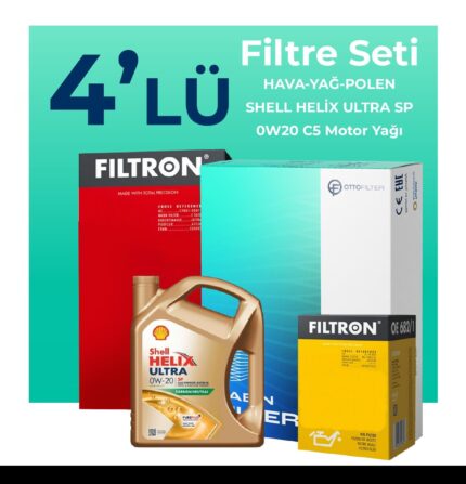 Filtron Honda HR-V 1.5 Benzin Filtre Bakım Seti Shell Motor Yağlı (2015-2021) 4 Lü