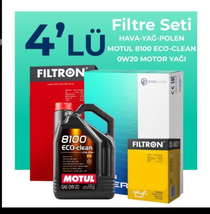 Filtron Hyundai Tucson 1.6 Dizel Filtre Bakım Seti Motul Motor Yağlı (2020-2024) 4 Lü
