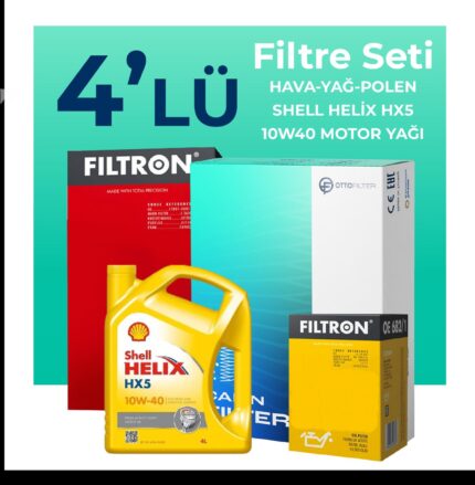 Filtron Jeep Grand Cherokee 2.7 Dizel Filtre Bakım Seti Shell Motor Yağlı (1998-2006) 4 Lü