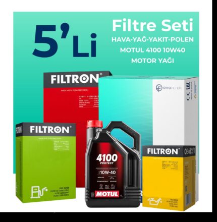 Filtron Jeep Grand Cherokee 3.1 Dizel Filtre Bakım Seti Motul Motor Yağlı (1999-2002) 5 Li