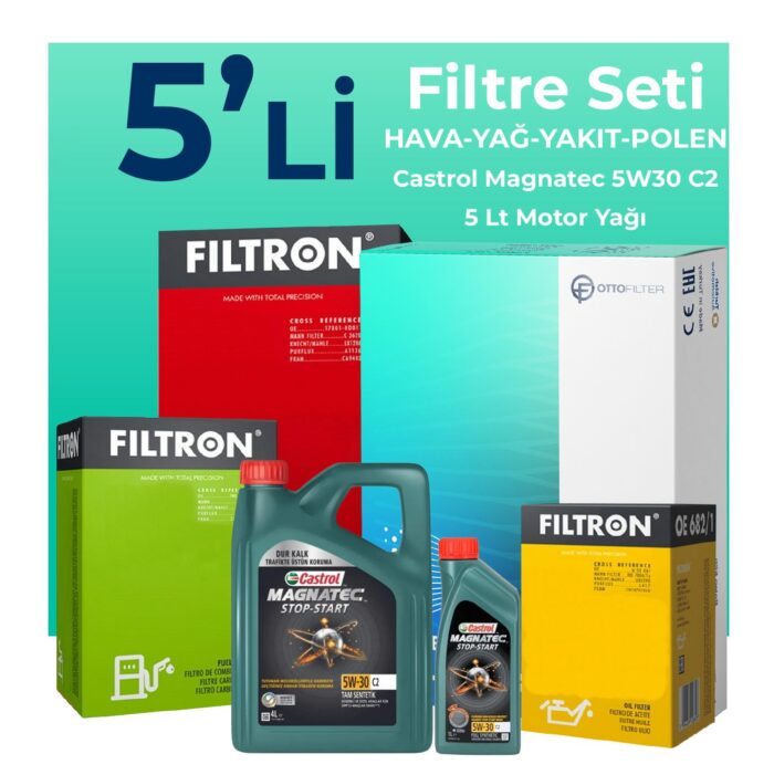 filtron-kia-cerato-1-6-dizel-filtre-bakim-seti-castrol-motor-yagli-2006-2009-5-li-108143 Filtron Kia Cerato 1.6 Dizel Filtre Bakım Seti Castrol Motor Yağlı (2006-2009) 5 Li - Görsel 1