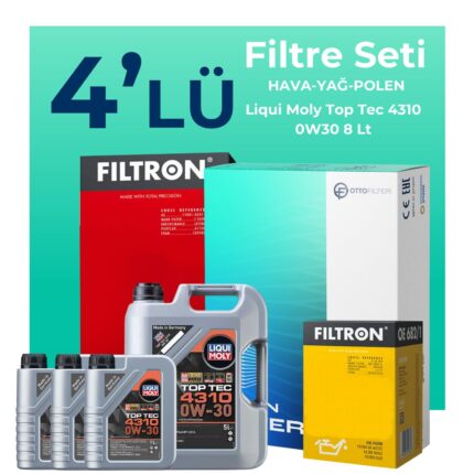 Filtron Land Rover Discovery Sport 2.0 Dizel Filtre Bakım Seti Liqui Moly Motor Yağlı (2014-2021) 4 Lü
