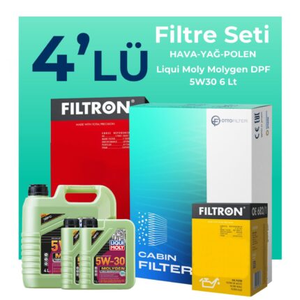 Filtron Land Rover Freelander 2.2 Filtre Bakım Seti Liqui Moly Motor Yağlı (2006-2014) 4 Lü