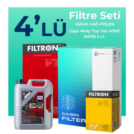 Filtron Mercedes A180 Dizel Filtre Bakım Seti Liqui Moly Motor Yağlı (2012-2018) 4 Lü