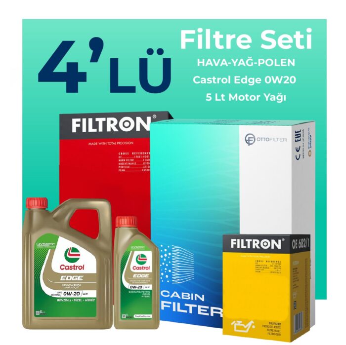 filtron-mercedes-a200-benzin-filtre-bakim-seti-castrol-motor-yagli-2018-2024-4-lu-109637 Filtron Mercedes A200 Benzin Filtre Bakım Seti Castrol Motor Yağlı (2018-2024) 4 Lü - Görsel 1