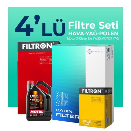 Filtron Mercedes C200 Dizel Filtre Bakım Seti Motul Motor Yağlı (2018-2021) 4 Lü