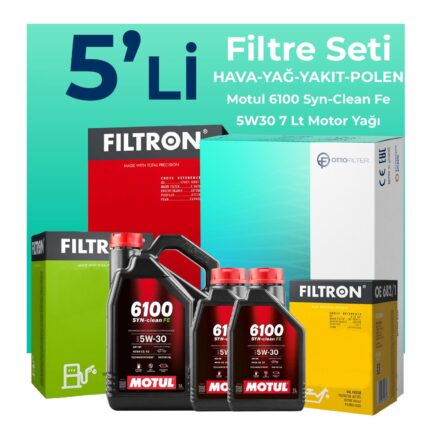 Filtron Mercedes X250 Filtre Bakım Seti Motul Motor Yağlı (2017-2020) 5 Li