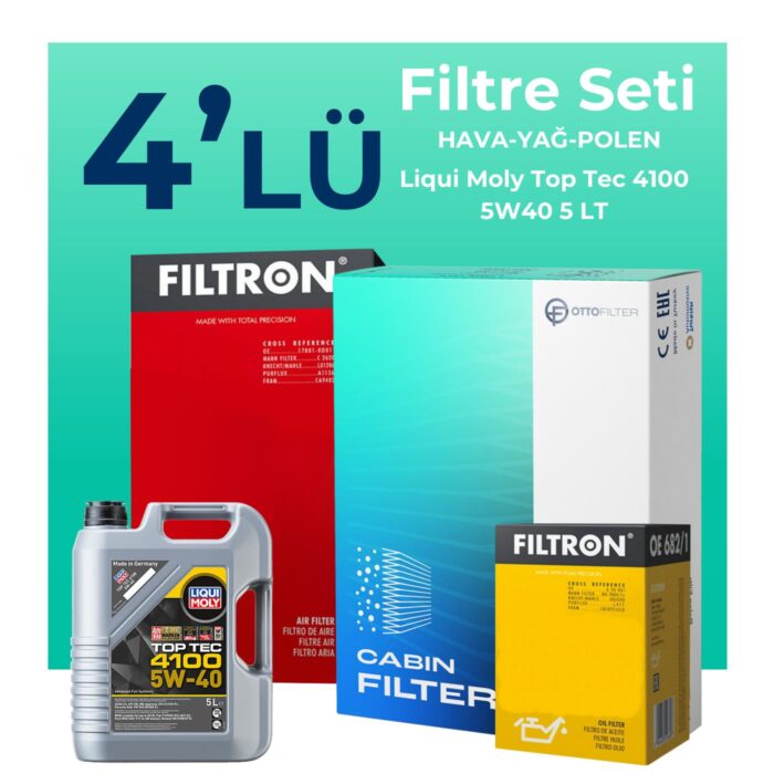 filtron-nissan-juke-1-2-filtre-bakim-seti-liqui-moly-motor-yagli-2011-2018-4-lu-128405 Filtron Nissan Juke 1.2 Filtre Bakım Seti Liqui Moly Motor Yağlı (2011-2018) 4 Lü - Görsel 1