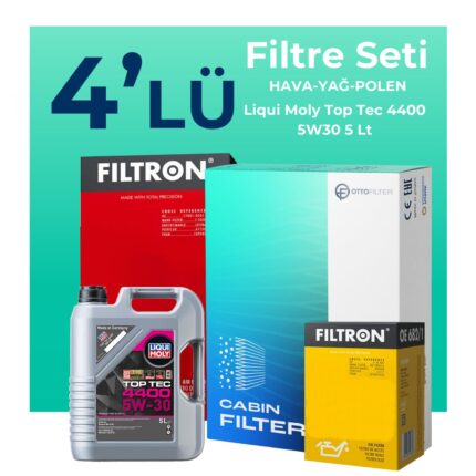Filtron Nissan Note 1.5 Dizel Filtre Bakım Seti Liqui Moly Motor Yağlı (2013-2016) 4 Lü