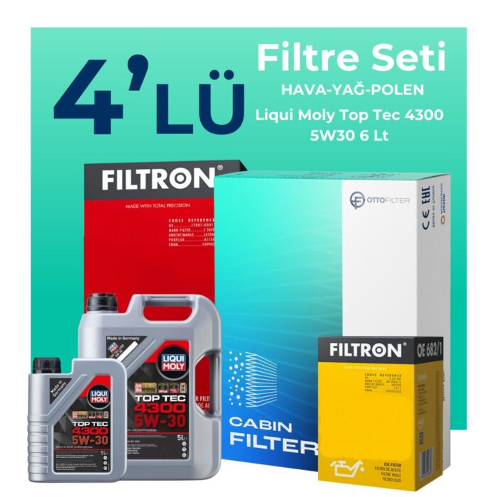 filtron-nissan-qashqai-1-3-benzin-filtre-bakim-seti-liqui-moly-motor-yagli-2019-2023-4-lu-122298 Filtron Nissan Qashqai 1.3 Benzin Filtre Bakım Seti Liqui Moly Motor Yağlı (2019-2023) 4 Lü - Görsel 1