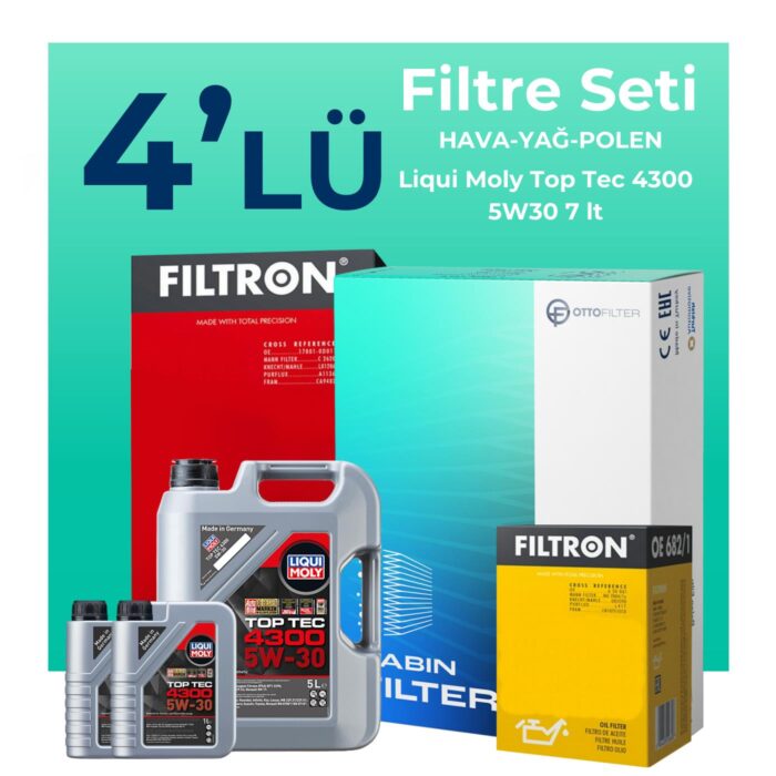 Filtron Nissan Skystar 2.5 Dizel Filtre Bakım Seti Liqui Moly Motor Yağlı (1997-2008) 4 Lü - Görsel 1