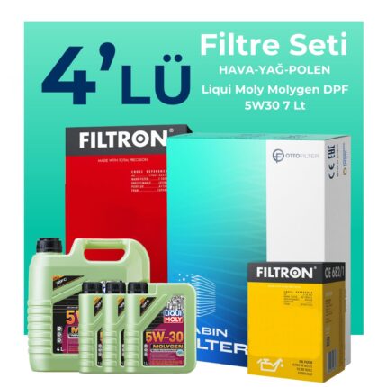 Filtron Peugeot Boxer 2.2 Dizel Filtre Bakım Seti Liqui Moly Motor Yağlı (2014-2016) 4 Lü