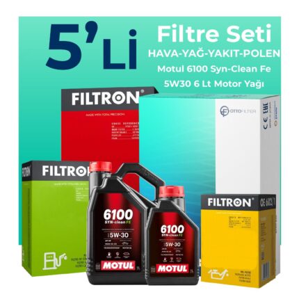 Filtron Range Rover Sport 3.0 Dizel Filtre Bakım Seti Motul Motor Yağlı (2013-2018) 5 Li