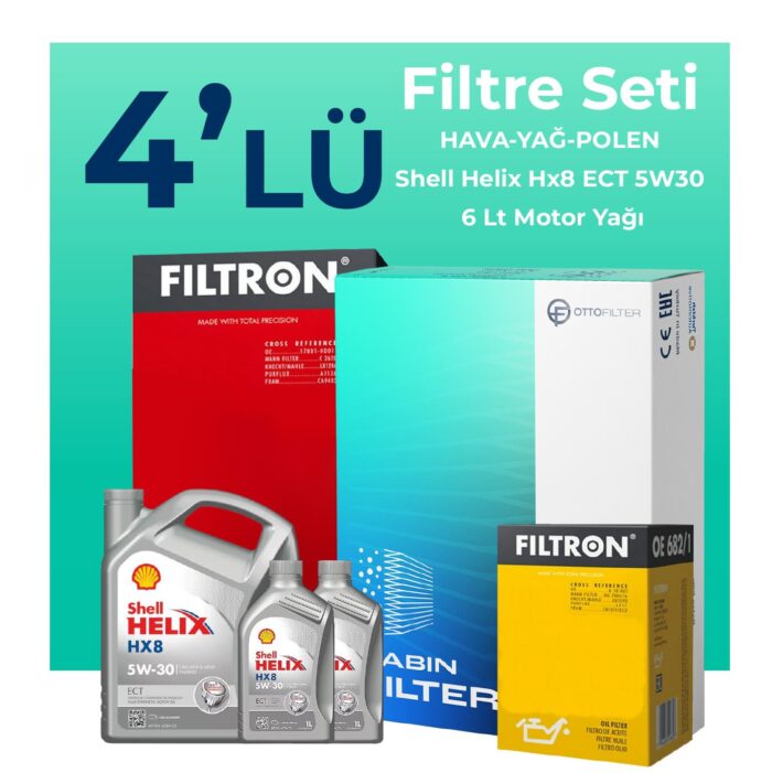 filtron-renault-austral-1-3-hybrid-filtre-bakim-seti-shell-motor-yagli-2022-2025-4-lu-109970 Filtron Renault Austral 1.3 Hybrid Filtre Bakım Seti Shell Motor Yağlı (2022-2025) 4 Lü - Görsel 1