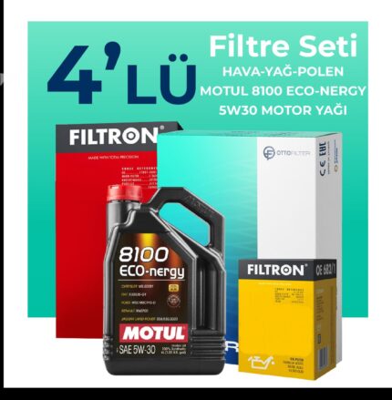 Filtron Seat Altea 1.4 TSi Filtre Bakım Seti Motul Motor Yağlı (2009-2011) 4 Lü