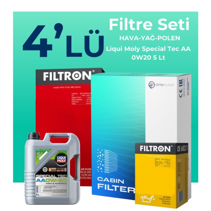 filtron-toyota-corolla-1-8-hybrid-filtre-bakim-seti-liqui-moly-motor-yagli-2018-2022-4-lu-122030 Filtron Toyota Corolla 1.8 Hybrid Filtre Bakım Seti Liqui Moly Motor Yağlı (2018-2022) 4 Lü - Görsel 1