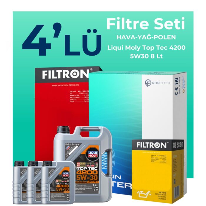filtron-toyota-hilux-2-4-filtre-bakim-seti-liqui-moly-motor-yagli-2015-2024-4-lu-126519 Filtron Toyota Hilux 2.4 Filtre Bakım Seti Liqui Moly Motor Yağlı (2015-2024) 4 Lü - Görsel 1