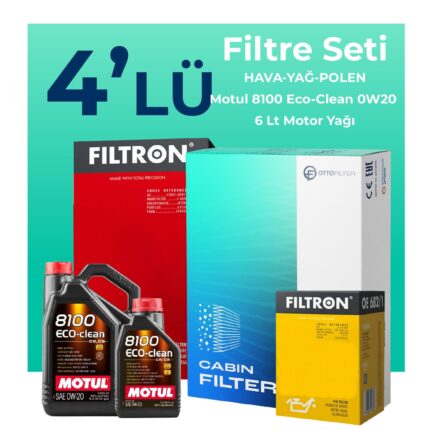 Filtron Volkswagen Caddy 2.0 Dizel Filtre Bakım Seti Motul Motor Yağlı (2020-2025) 4 Lü