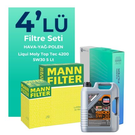 MANN BMW 1.16i Filtre Bakım Seti Liqui Moly Motor Yağlı (2011-2015) 4 Lü