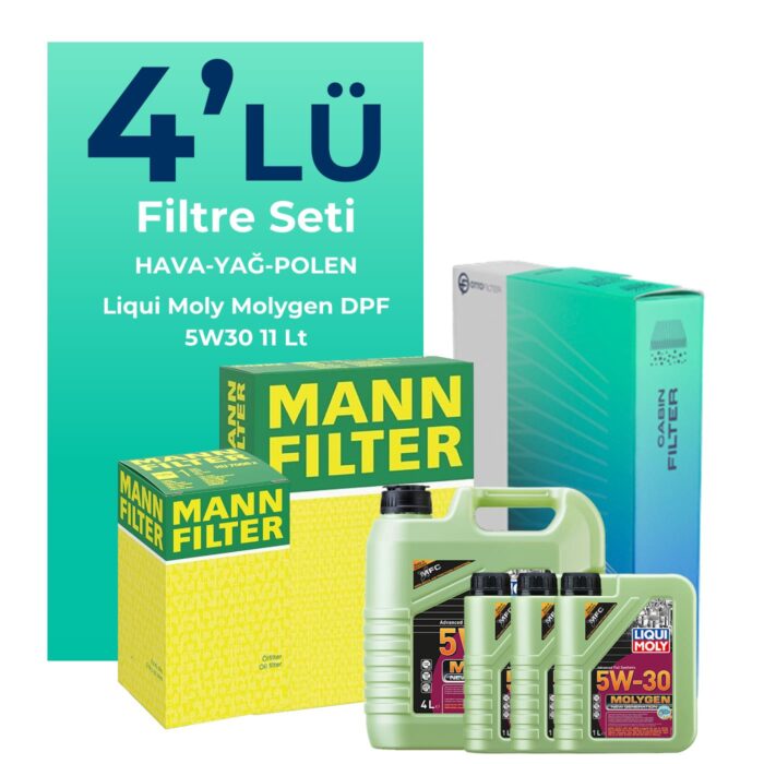 MANN Ford Transit V363 2.2 Dizel Filtre Bakım Seti Liqui Moly Motor Yağlı (2014-2024) 4 Lü - Görsel 1