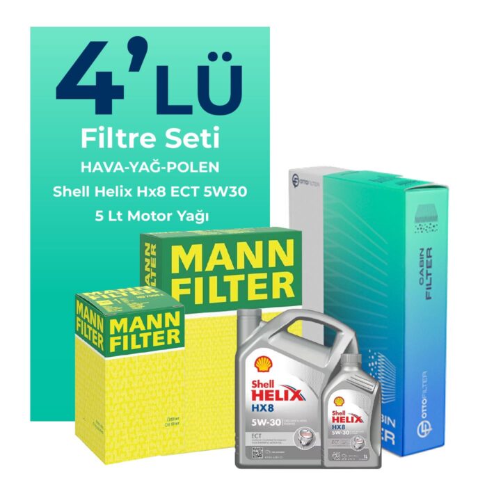 mann-hyundai-elantra-1-6-dizel-filtre-bakim-seti-shell-motor-yagli-2011-2015-4-lu-106609 MANN Hyundai Elantra 1.6 Dizel Filtre Bakım Seti Shell Motor Yağlı (2011-2015) 4 Lü - Görsel 1